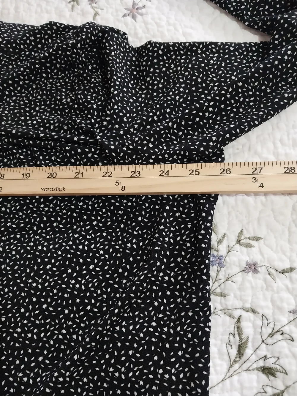 Adrianna Papell Black and White Dot-Print Long Sleeve Top